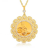 Silver Tughra Gold Plated Women's Necklace